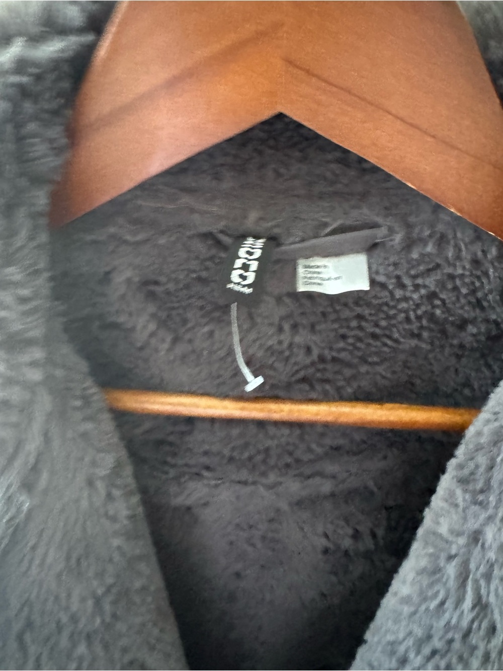 Women's Gray Faux Shearling Moto Jacket, H&M - Picture 2 of 3